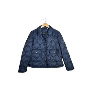 Chico's Essentials Quilted Jacket Navy Blue 2 or 12